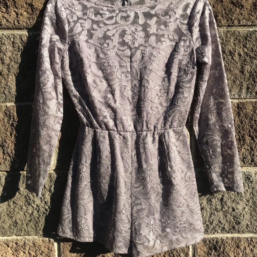 TAYLOR SWIFT Inspired Lavender appliqué romper jumpsuit